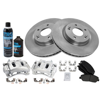 TRQ® - Front Disc Brake Kit with Ceramic Pads and Calipers