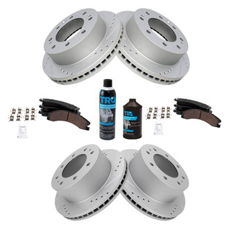 TRQ® - Performance Ceramic Front and Rear Brake Kit