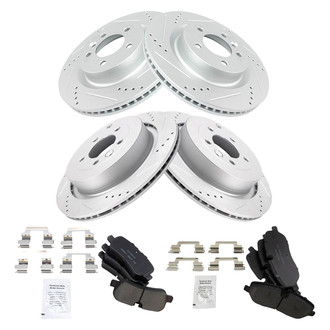 TRQ® - Performance Ceramic Front and Rear Brake Kit