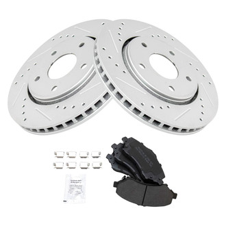 TRQ® - Performance Semi-Metallic Front Brake Kit