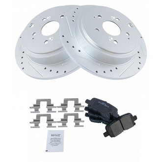 TRQ® - Rear Disc Brake Kit with Semi-Metallic Pads