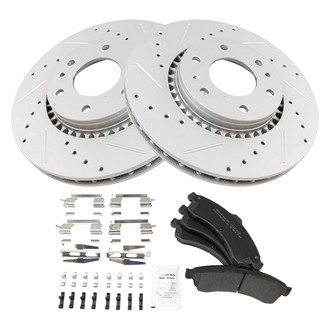 TRQ® - Performance Semi-Metallic Front Brake Kit