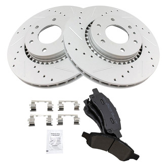 TRQ® - Performance Semi-Metallic Front Brake Kit
