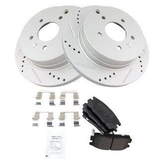 TRQ® - Performance Semi-Metallic Rear Brake Kit