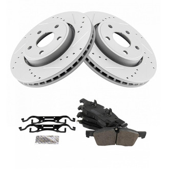 TRQ® - Performance Semi-Metallic Front Brake Kit