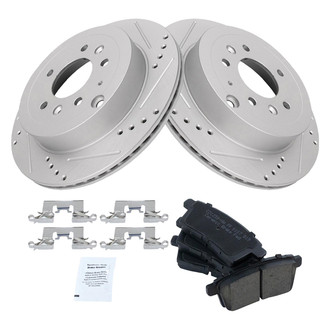 TRQ® - Performance Ceramic Rear Brake Kit