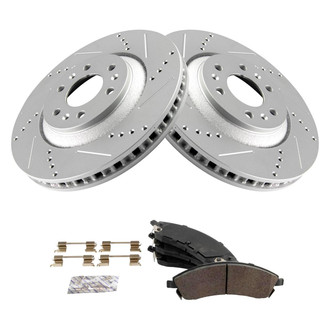 TRQ® - Performance Semi-Metallic Front Brake Kit
