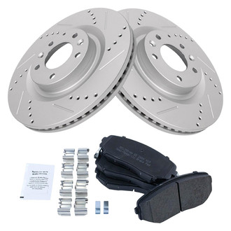 TRQ® - Performance Semi-Metallic Front Brake Kit