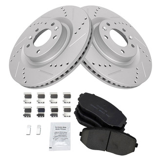TRQ® - Performance Ceramic Front Brake Kit