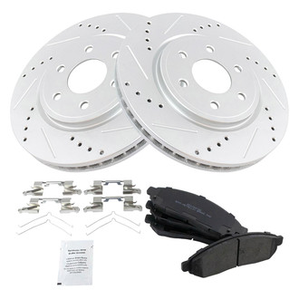 TRQ® - Performance Semi-Metallic Front Brake Kit