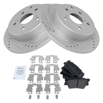 TRQ® - Performance Semi-Metallic Rear Brake Kit