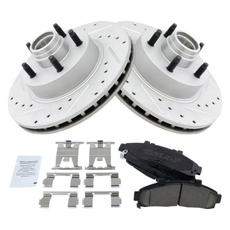 TRQ® - Performance Ceramic Front Brake Kit