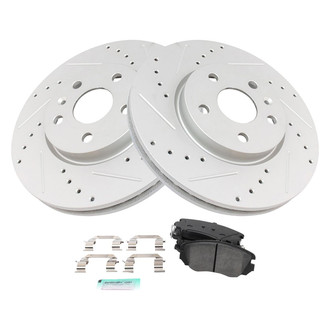 TRQ® - Performance Semi-Metallic Front Brake Kit