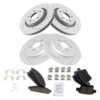 TRQ® - Performance Ceramic Front and Rear Brake Kit