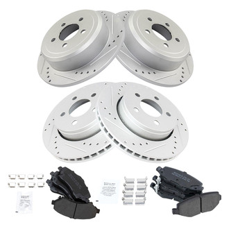 TRQ® - Performance Semi-Metallic Front and Rear Brake Kit