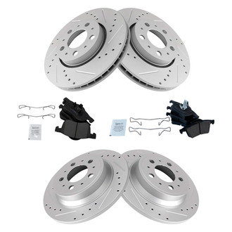TRQ® - Performance Ceramic Front and Rear Brake Kit