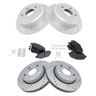 TRQ® - Performance Semi-Metallic Front and Rear Brake Kit