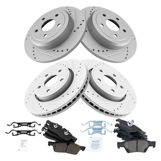 TRQ® - Performance Ceramic Front and Rear Brake Kit