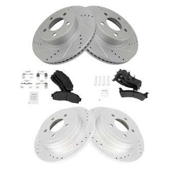 TRQ® - Performance Semi-Metallic Front and Rear Brake Kit