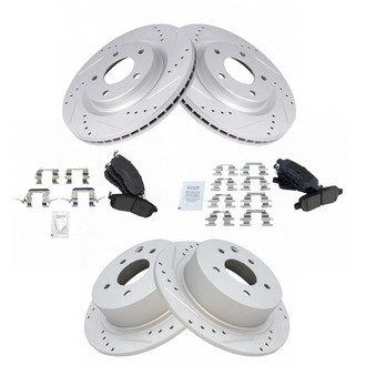 TRQ® - Performance Ceramic Front and Rear Brake Kit