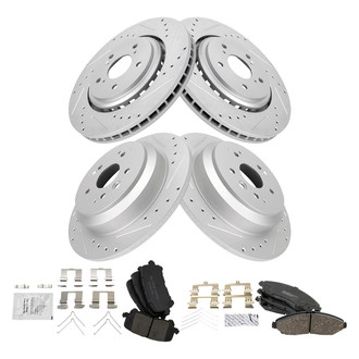 TRQ® - Performance Ceramic Front and Rear Brake Kit