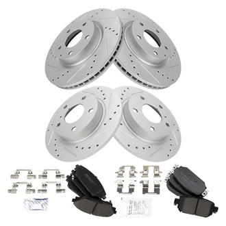 TRQ® - Performance Ceramic Front and Rear Brake Kit