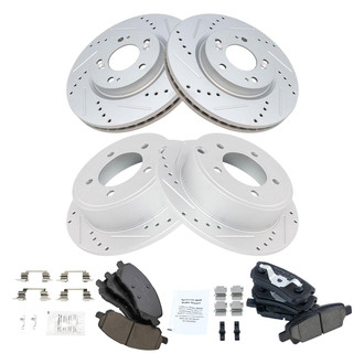 TRQ® - Performance Ceramic Front and Rear Brake Kit
