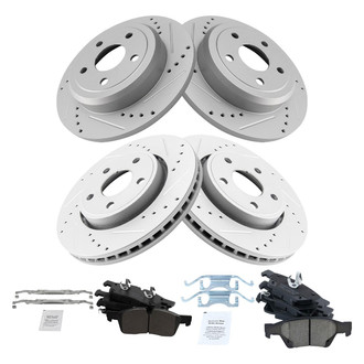 TRQ® - Performance Ceramic Front and Rear Brake Kit