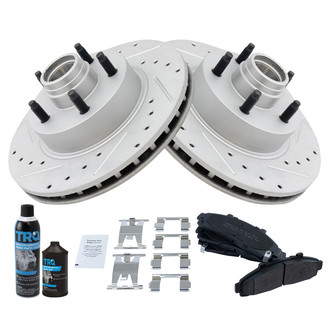 TRQ® - Performance Semi-Metallic Front Brake Kit
