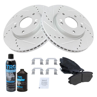TRQ® - Performance Semi-Metallic Front Brake Kit