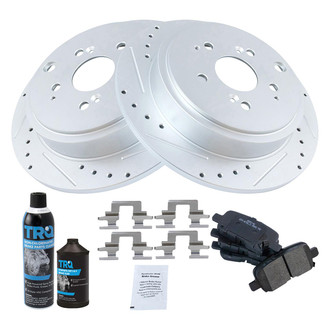 TRQ® - Performance Semi-Metallic Rear Brake Kit