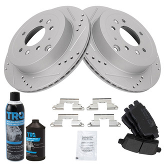 TRQ® - Performance Semi-Metallic Rear Brake Kit