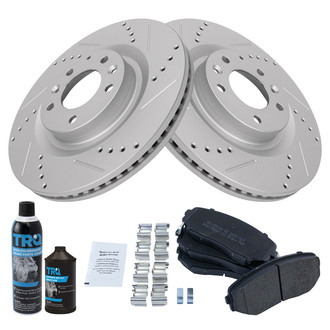 TRQ® - Performance Semi-Metallic Front Brake Kit