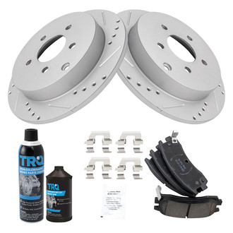 TRQ® - Performance Ceramic Rear Brake Kit