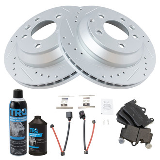TRQ® - Performance Semi-Metallic Rear Brake Kit