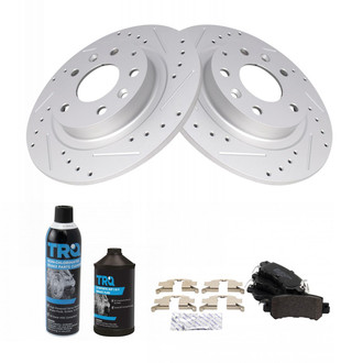 TRQ® - Performance Semi-Metallic Rear Brake Kit