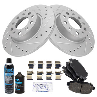 TRQ® - Performance Ceramic Rear Brake Kit