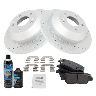 TRQ® - Performance Ceramic Rear Brake Kit