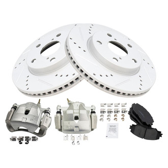TRQ® - Performance Ceramic Front Brake Kit with Calipers