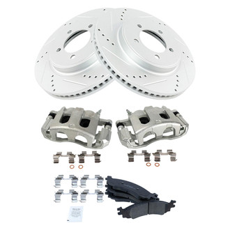 TRQ® - Performance Ceramic Front Brake Kit with Calipers
