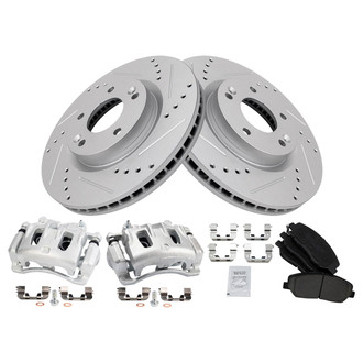 TRQ® - Performance Ceramic Front Brake Kit with Calipers