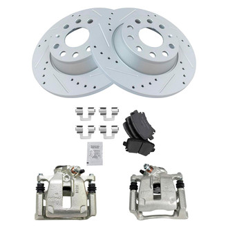 TRQ® - Performance Ceramic Rear Brake Kit with Calipers
