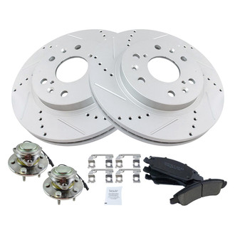 TRQ® - Performance Ceramic Front Brake Kit with Hub Assemblies