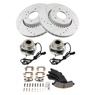 TRQ® - Performance Ceramic Front Brake Kit with Hub Assemblies