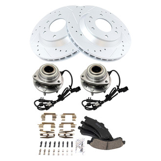 TRQ® - Performance Ceramic Front Brake Kit with Hub Assemblies