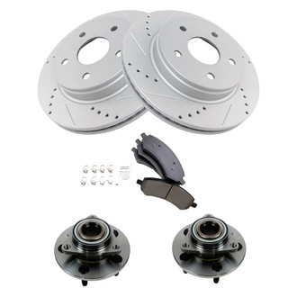 TRQ® - Performance Ceramic Front Brake Kit with Hub Assemblies