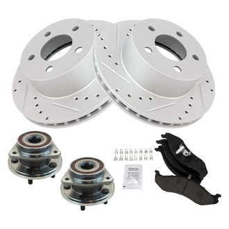 TRQ® - Performance Ceramic Front Brake Kit with Hub Assemblies