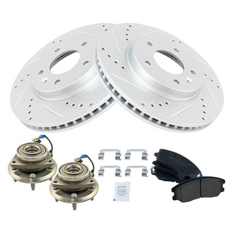 TRQ® - Performance Ceramic Front Brake Kit with Hub Assemblies