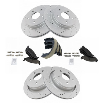 TRQ® - Performance Ceramic Front and Rear Brake Kit