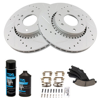 TRQ® - Performance Ceramic Front Brake Kit with Hub Assemblies